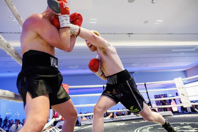 Matthew landing a punch on Steven Wallace