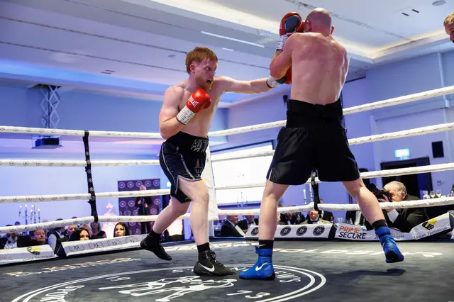 Matthew throwing a jab across the ring